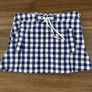 Jacadi Blue and White Checkered Girls Skirt Size 10